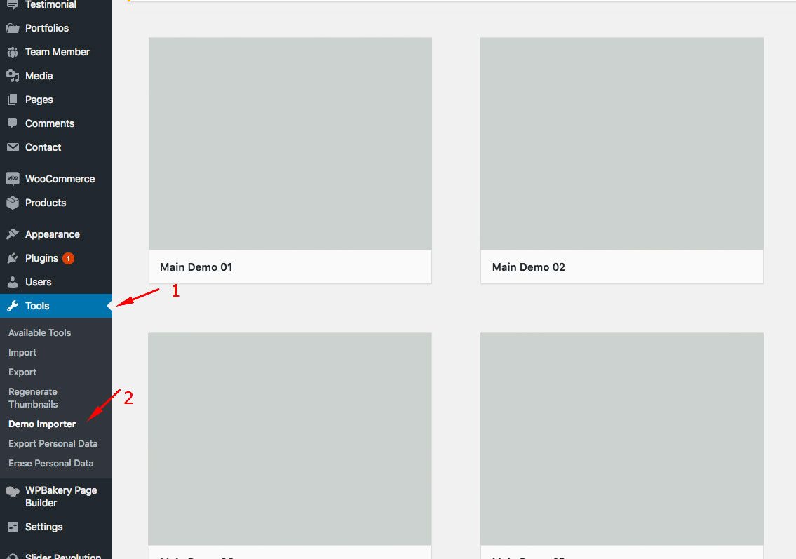 Import Demo Content in One Click