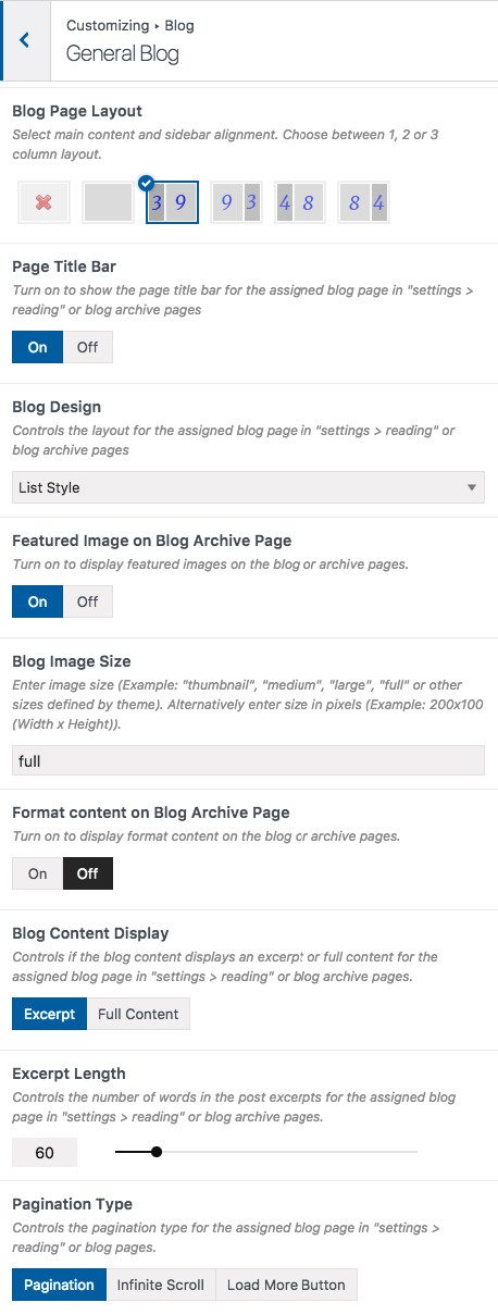 Blog page
