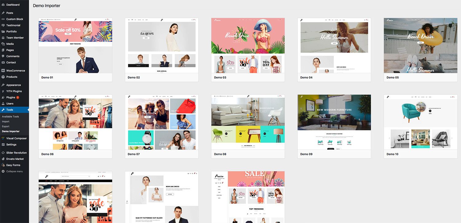 Import Demo Content in One Click